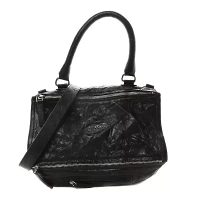 Givenchy Tumbled Sheepskin Medium Pandora Bag Black -FINAL SALE NO RETURNS