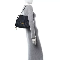 Chloe Grained Lambskin Calfskin Small Lexa Shoulder Bag Black -FINAL SALE NO RETURNS