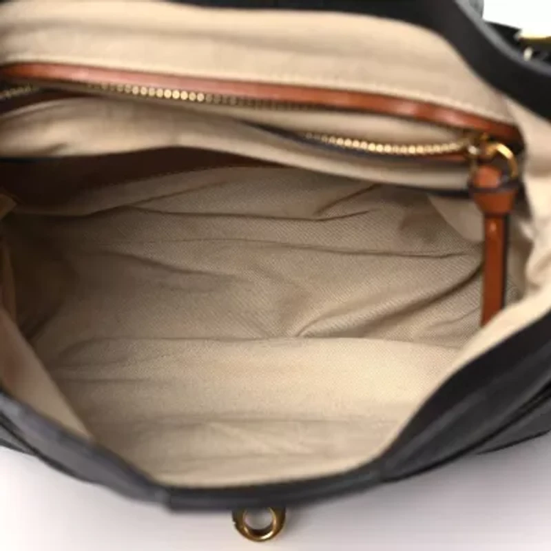 Chloe Grained Lambskin Calfskin Small Lexa Shoulder Bag Black -FINAL SALE NO RETURNS