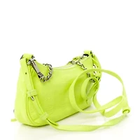 Balenciaga Agneau Arena Le Cagole Mini Purse With Chain Lime -FINAL SALE NO RETURNS