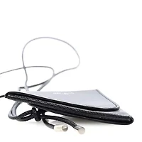 Saint Laurent Calfskin Triangle Coin Pouch Black -FINAL SALE NO RETURNS