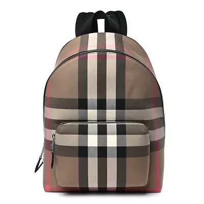 Burberry IP Check Jeff Backpack Taupe Brown -FINAL SALE NO RETURNS