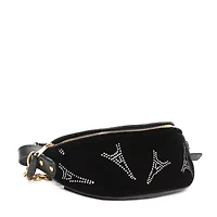 Balenciaga Velvet Embellished XXS Souvenir Belt Bag Black -FINAL SALE NO RETURNS