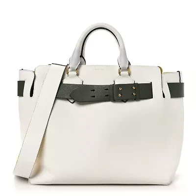 Burberry Soft Grain Calfskin Medium Belt Bag Chalk White -FINAL SALE NO RETURNS