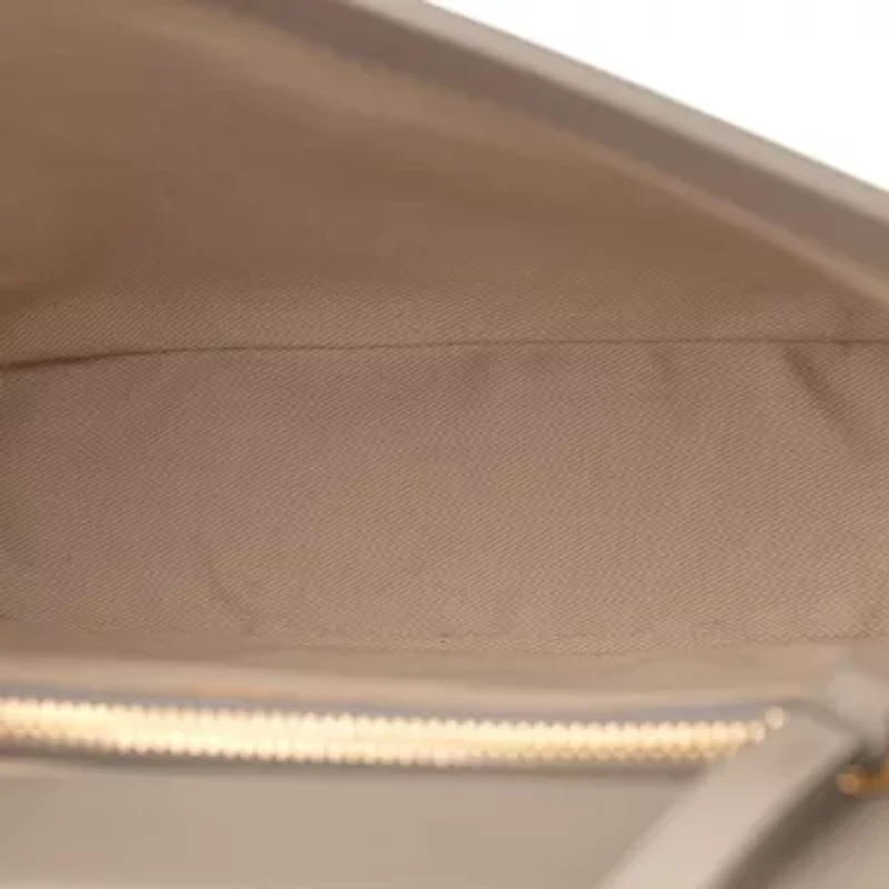 Chloe Shiny Calfskin Suede Small C Double Carry Bag Motty Grey -FINAL SALE NO RETURNS