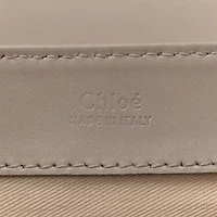 Chloe Shiny Calfskin Suede Small C Double Carry Bag Motty Grey -FINAL SALE NO RETURNS