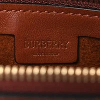 Burberry Suede Small Shield Sling Bag Bruciato -FINAL SALE NO RETURNS