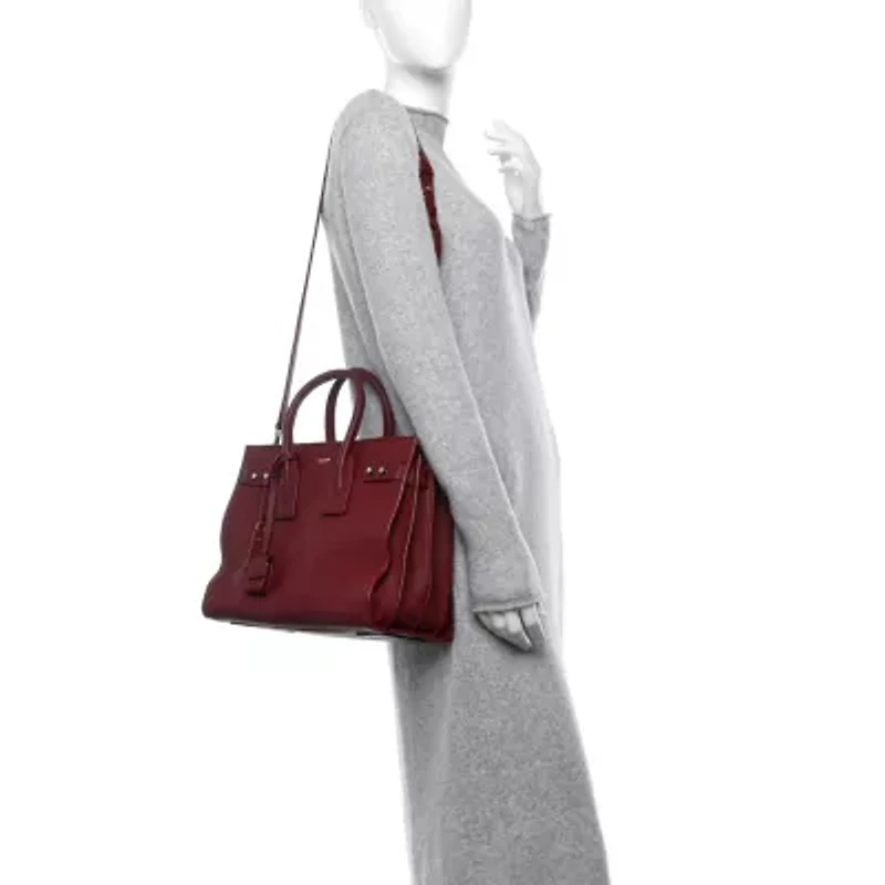 Saint Laurent Sac de Jour Grained Calfskin Small Green -FINAL SALE NO RETURNS