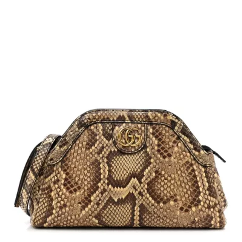 Gucci Snakeskin Small Re(Belle) Crossbody Bag Beige -FINAL SALE NO RETURNS