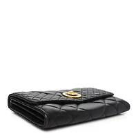 Versace Lambskin Quilted Medusa Wallet on Chain Crossbody Black Gold -FINAL SALE NO RETURNS