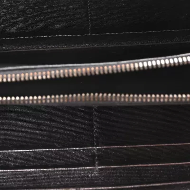 Bottega Veneta Metallic Grosgrain Intrecciato Zip Around Wallet Pewter -FINAL SALE NO RETURNS