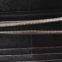 Bottega Veneta Metallic Grosgrain Intrecciato Zip Around Wallet Pewter -FINAL SALE NO RETURNS