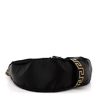 Versace Nylon Greca Buckle Hobo Black -FINAL SALE NO RETURNS