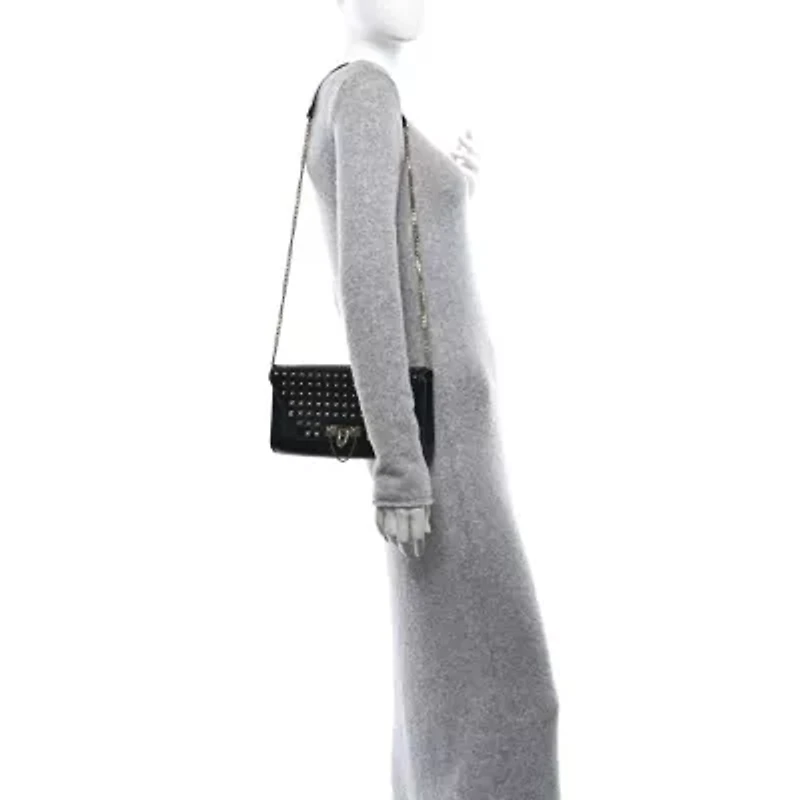 Valentino Calfskin Flap Wallet On Chain Black -FINAL SALE NO RETURNS