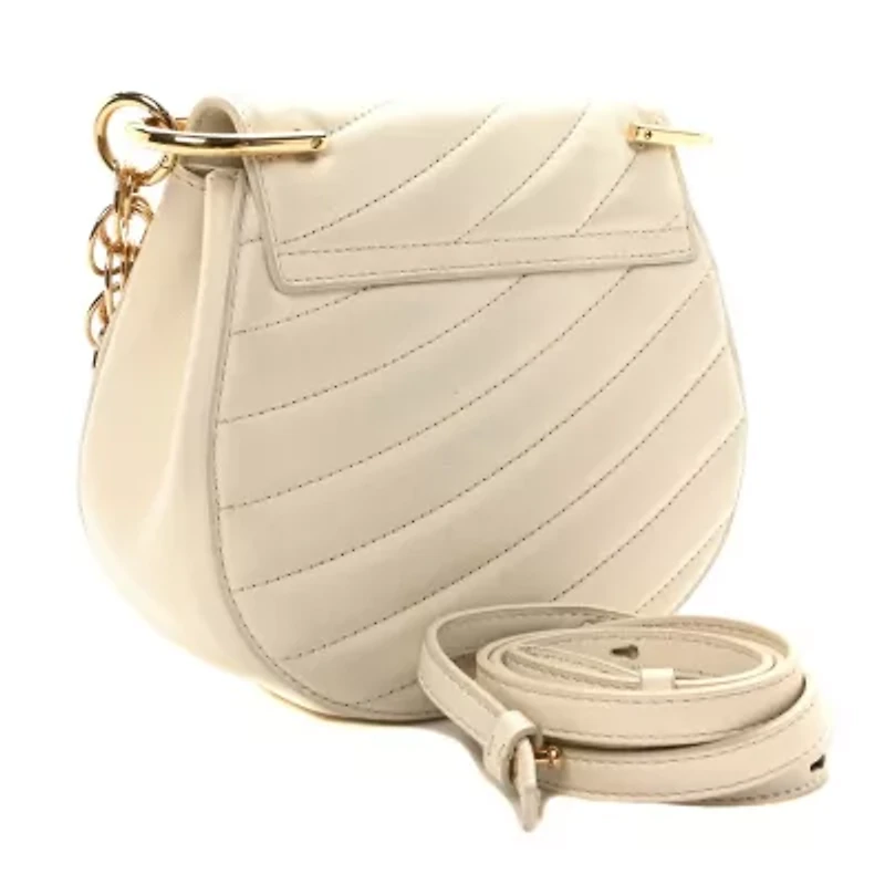 Chloe Calfskin Quilted Mini Drew Bijou Shoulder Bag Natural White -FINAL SALE NO RETURNS