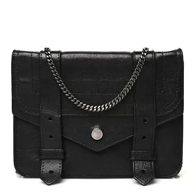 Proenza Schouler Lambskin Large PS1 Chain Wallet Black -FINAL SALE NO RETURNS