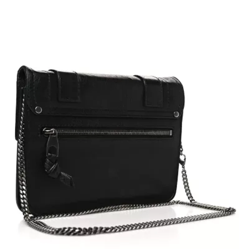 Proenza Schouler Lambskin Large PS1 Chain Wallet Black -FINAL SALE NO RETURNS