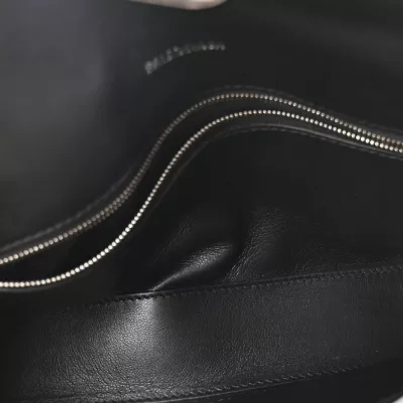 Balenciaga Metallic Calfskin Downtown Chain Shoulder Bag XS Silver -FINAL SALE NO RETURNS