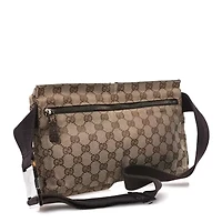 Gucci GG Monogram Double Pocket Belt Bag Dark Brown -FINAL SALE NO RETURNS
