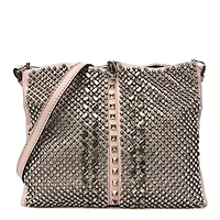 Valentino Calfskin Crystal Embellished Rockstud Crossbody Poudre -FINAL SALE NO RETURNS