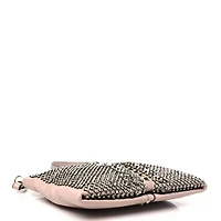 Valentino Calfskin Crystal Embellished Rockstud Crossbody Poudre -FINAL SALE NO RETURNS