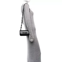 Balenciaga Shiny Super Supple Calfskin Crocodile Embossed Medium XX Flap Bag Black -FINAL SALE NO RETURNS