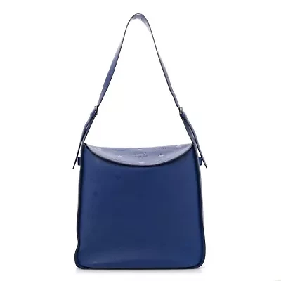 MCM Calfskin Ottomar Monogram Large Aren Flap Hobo Sodalite Blue -FINAL SALE NO RETURNS