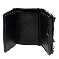 Balenciaga Agneau Arena Classic Gold Hardware Mini Wallet Black -FINAL SALE NO RETURNS