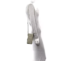 Bottega Veneta Nappa Maxi Intrecciato Cassette Phone Pouch Travertine -FINAL SALE NO RETURNS
