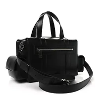 Versace Calfskin Cargo Boston Bag Black -FINAL SALE NO RETURNS