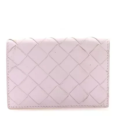 Bottega Veneta Nappa Intrecciato Card Holder Light Pink -FINAL SALE NO RETURNS