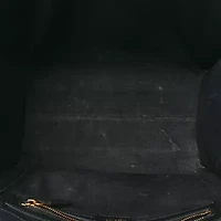 Versace Canvas Suppler Calfskin Cabas GV Signature Tote Black -FINAL SALE NO RETURNS