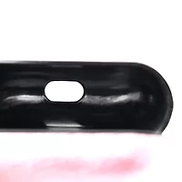 Saint Laurent Metallic Calfskin Paris Airpods Pro Holder New Azalea -FINAL SALE NO RETURNS