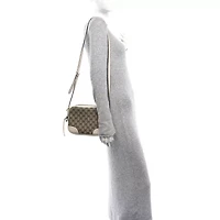 Gucci Monogram Dollar Calfskin Mini Bree Messenger Bag Beige Ebony Avoire -FINAL SALE NO RETURNS