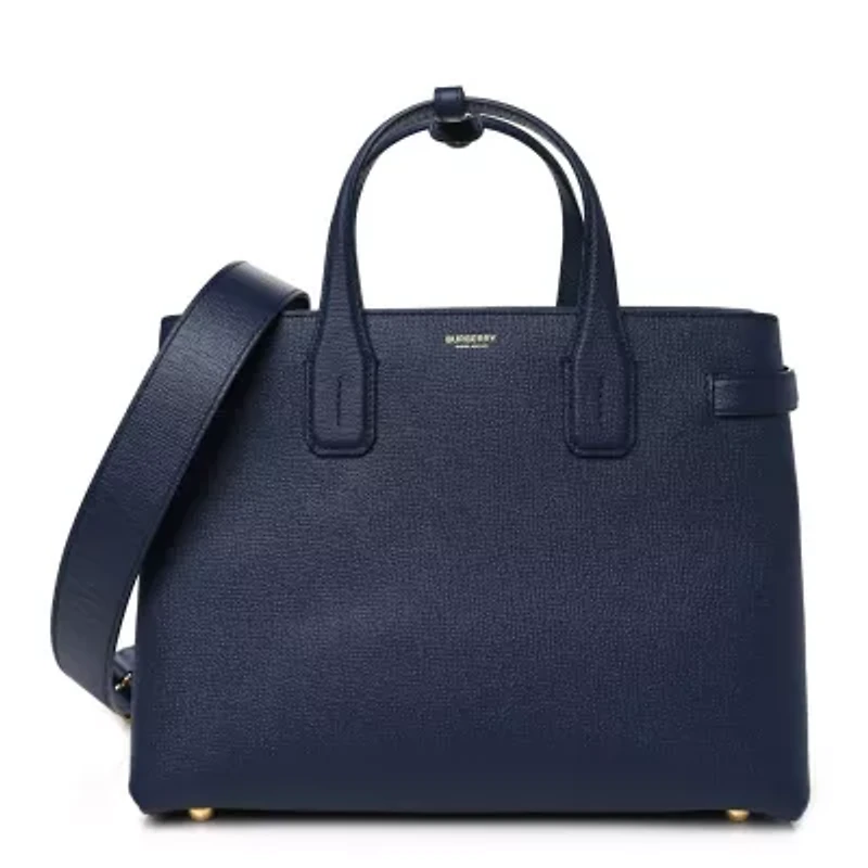 Burberry Derby Calfskin House Check Baby Banner Tote Black -FINAL SALE NO RETURNS