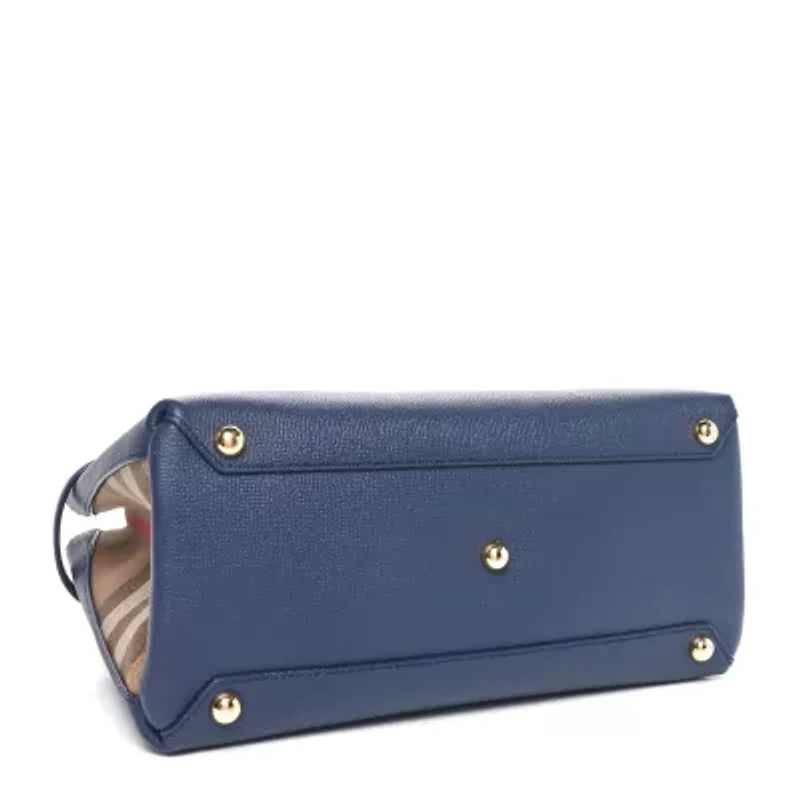 Burberry Derby Calfskin House Check Baby Banner Tote Black -FINAL SALE NO RETURNS