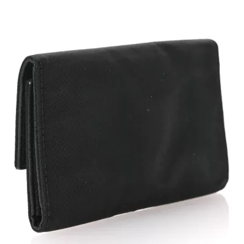 Prada Tessuto Nylon Saffiano 4 Key Holder Black -FINAL SALE NO RETURNS