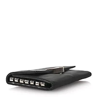 Prada Tessuto Nylon Saffiano 4 Key Holder Black -FINAL SALE NO RETURNS