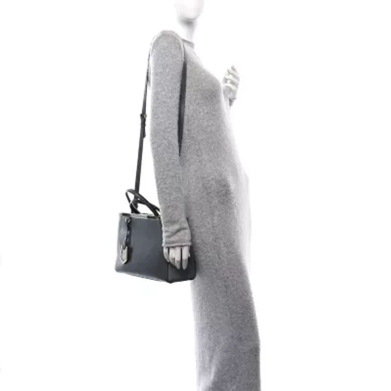 Fendi Vitello Elite Petite 2Jours Tote Black -FINAL SALE NO RETURNS