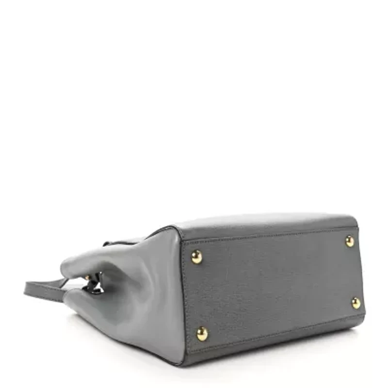 Fendi Vitello Elite Petite 2Jours Tote Black -FINAL SALE NO RETURNS