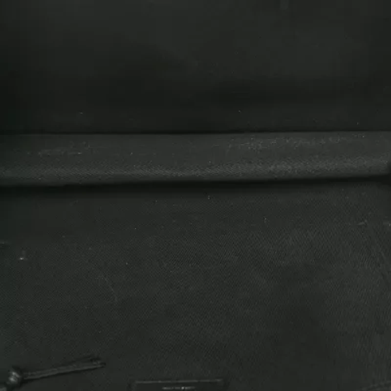 Saint Laurent Linen Calfskin Rive Gauche Tote Black -FINAL SALE NO RETURNS