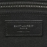 Saint Laurent Linen Calfskin Rive Gauche Tote Black -FINAL SALE NO RETURNS