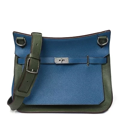 Hermes Taurillon Clemence Jypsiere 34 Mykonos Vert Veronese -FINAL SALE NO RETURNS