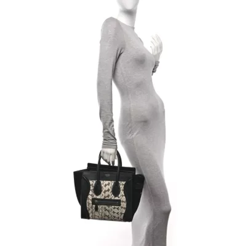 Celine Soft Calfskin My Lockme Chain Pochette Black -FINAL SALE NO RETURNS