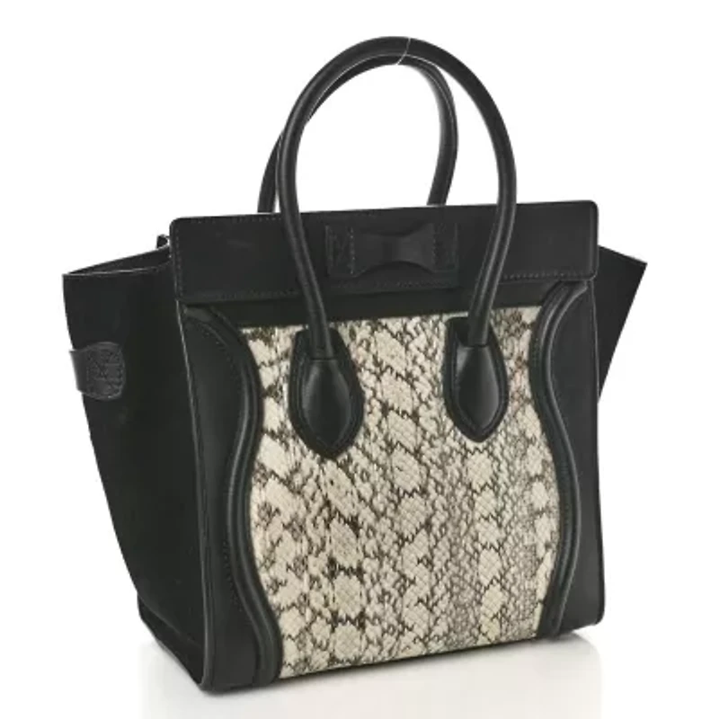 Celine Soft Calfskin My Lockme Chain Pochette Black -FINAL SALE NO RETURNS