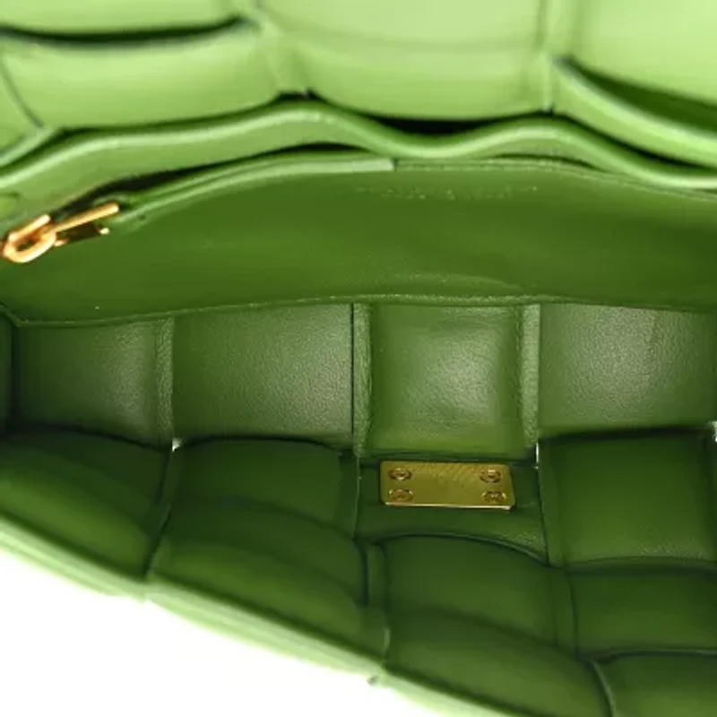 Bottega Veneta Nappa Maxi Intreccio Small Padded Cassette Crossbody Bag Avocado -FINAL SALE NO RETURNS