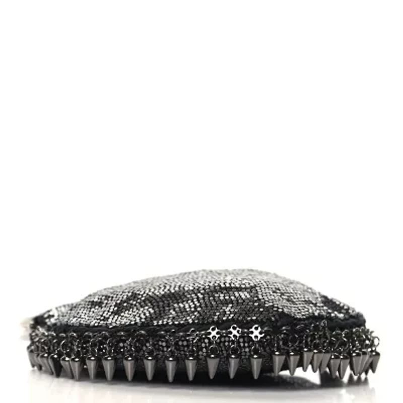Saint Laurent Satin Mesh Studded Mini Heart Bag Dark Rutenio -FINAL SALE NO RETURNS