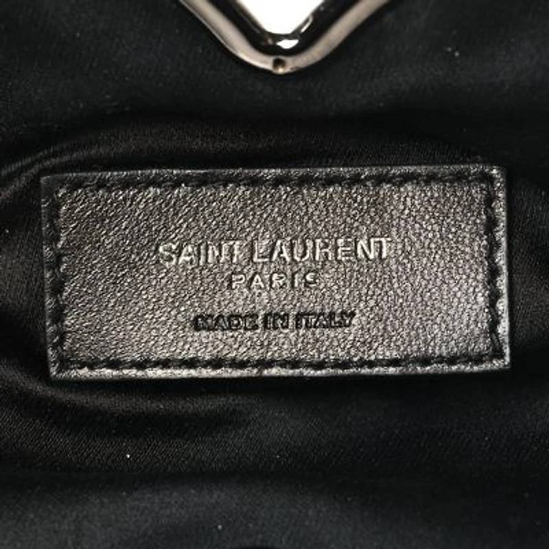 Saint Laurent Satin Mesh Studded Mini Heart Bag Dark Rutenio -FINAL SALE NO RETURNS
