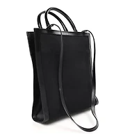 Celine Canvas Calfskin Small Vertical Cabas Black -FINAL SALE NO RETURNS