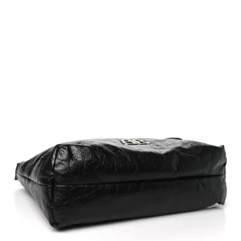 Balenciaga Arena Calfskin Monaco Small East West Hobo Bag Black -FINAL SALE NO RETURNS